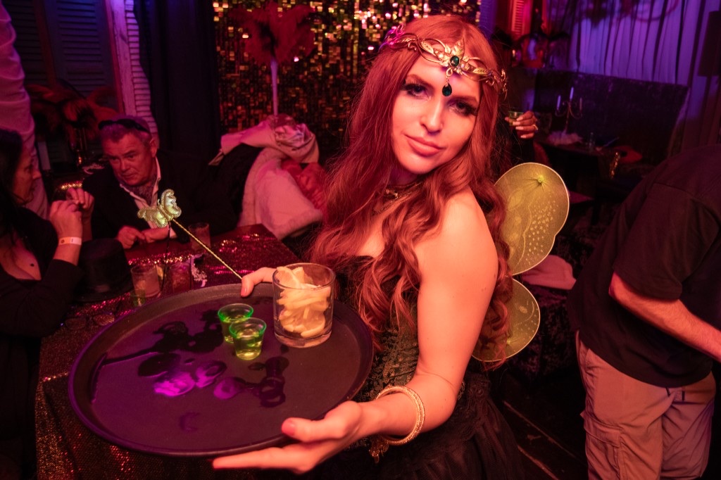 Themed costumes at Louvre Museum night